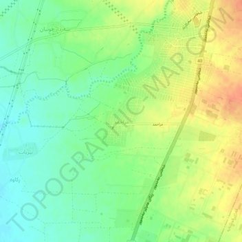 Mz Ahmad topographic map, elevation, terrain