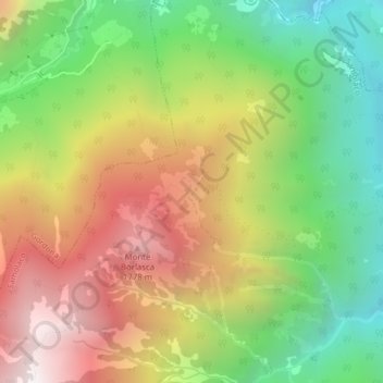 Borlasca topographic map, elevation, terrain