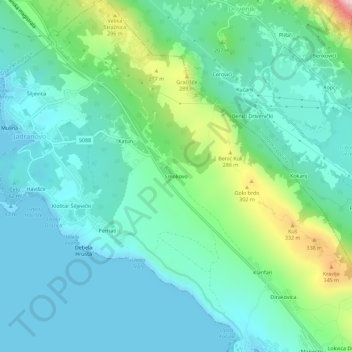 Smokovo topographic map, elevation, terrain