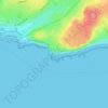 Orcombe Point topographic map, elevation, terrain