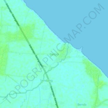 Dadap topographic map, elevation, terrain