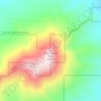 Beckwourth Peak topographic map, elevation, terrain