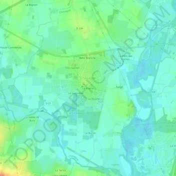 La Scierie topographic map, elevation, terrain