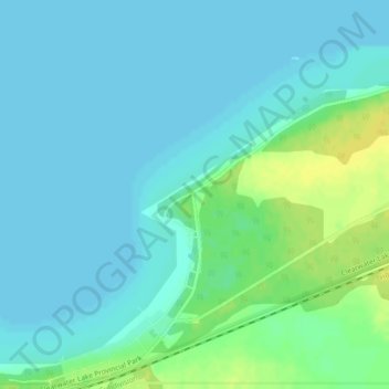 Clearwater Lake topographic map, elevation, terrain