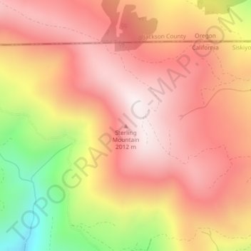 Sterling Mountain topographic map, elevation, terrain