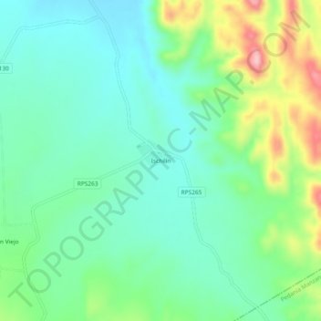 Ischilín topographic map, elevation, terrain