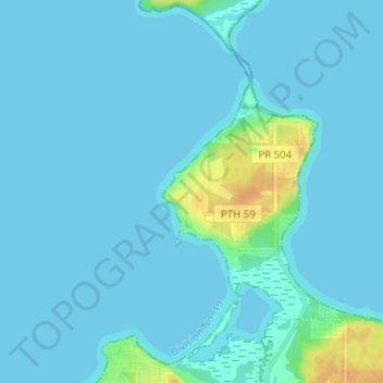 Victoria Beach topographic map, elevation, terrain
