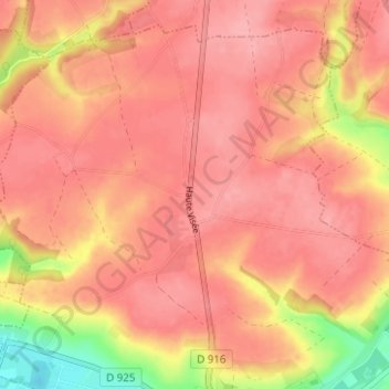 Haute Visée topographic map, elevation, terrain