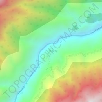 Incachaca topographic map, elevation, terrain