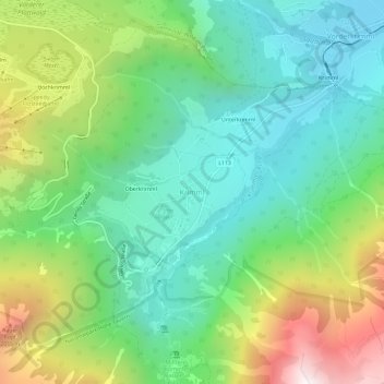 Krimml topographic map, elevation, terrain
