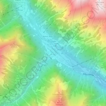 Riva Valdobbia topographic map, elevation, terrain