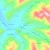 El Bosque topographic map, elevation, terrain