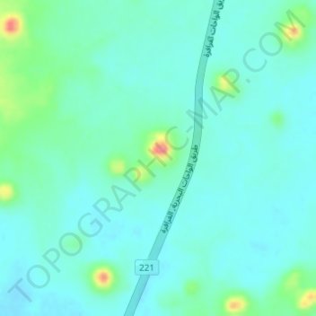 Black Desert topographic map, elevation, terrain