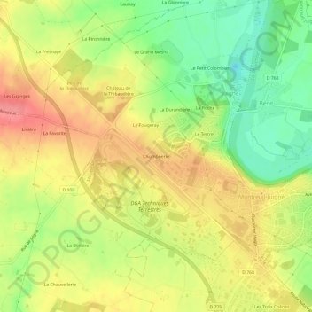 L'Aumônerie topographic map, elevation, terrain
