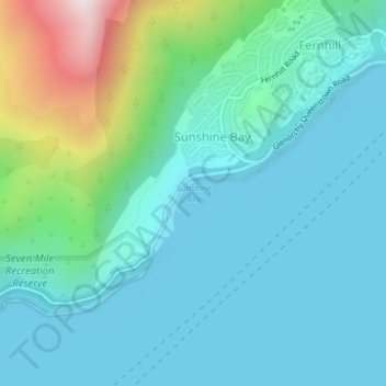 Sunshine Bay topographic map, elevation, terrain