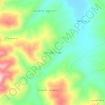 Somolo-molo topographic map, elevation, terrain