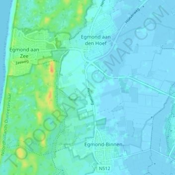 Rinnegom topographic map, elevation, terrain