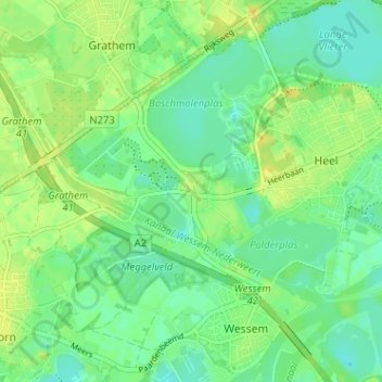 Panheel topographic map, elevation, terrain