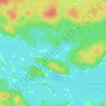 Pine Cove topographic map, elevation, terrain