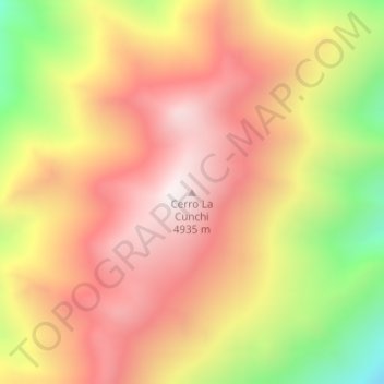 Cerro La Cunchi topographic map, elevation, terrain