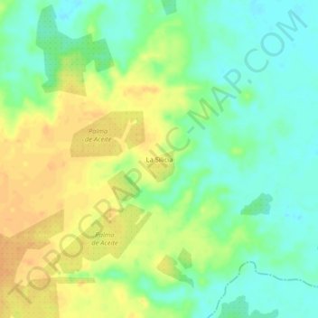 La Silicia topographic map, elevation, terrain