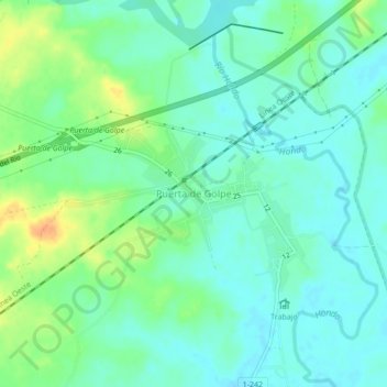 Puerta de Golpe topographic map, elevation, terrain