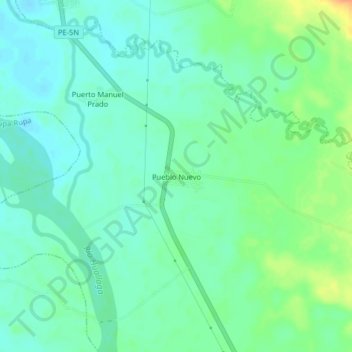 Pueblo Nuevo topographic map, elevation, terrain