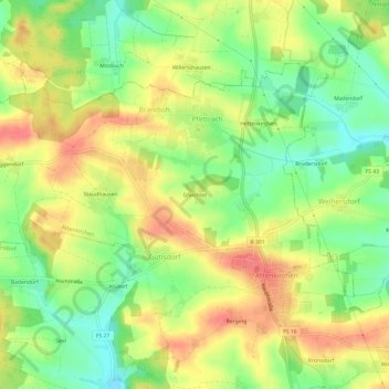 Gfeichtet topographic map, elevation, terrain