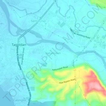 Natumolan topographic map, elevation, terrain