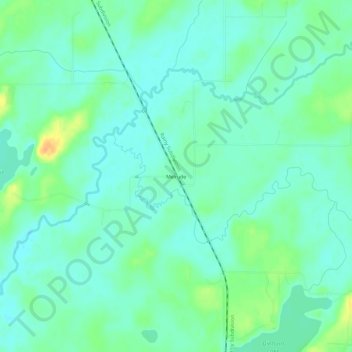 Melrude topographic map, elevation, terrain