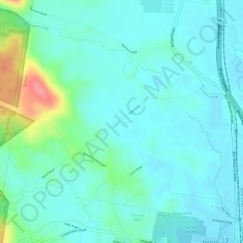 Bridges topographic map, elevation, terrain