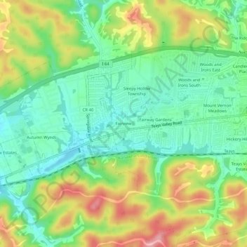 Fairview topographic map, elevation, terrain