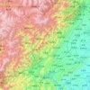 Lushan topographic map, elevation, terrain