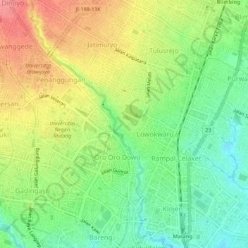 Samaan topographic map, elevation, terrain