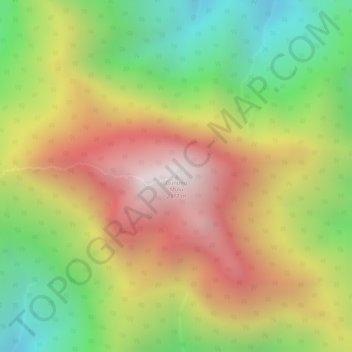 Mulu Mountain topographic map, elevation, terrain