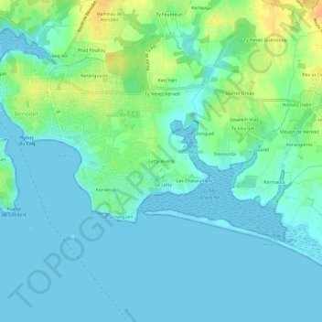 Letty Huella topographic map, elevation, terrain