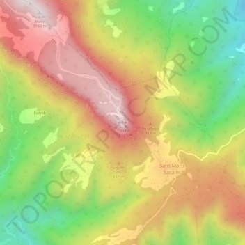 el Far topographic map, elevation, terrain