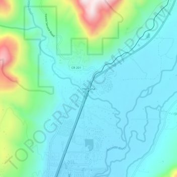 Hermosa topographic map, elevation, terrain