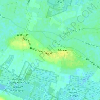 Oxenpill topographic map, elevation, terrain