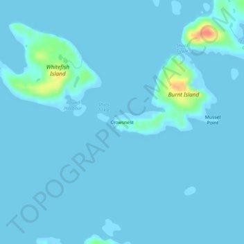 Crowsnest topographic map, elevation, terrain
