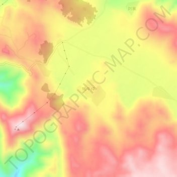 牦牛坪 topographic map, elevation, terrain