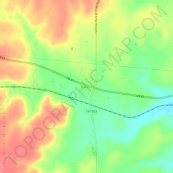 Valera topographic map, elevation, terrain