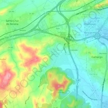 Igollo topographic map, elevation, terrain