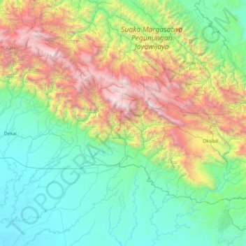 Distrik Suntamon topographic map, elevation, terrain