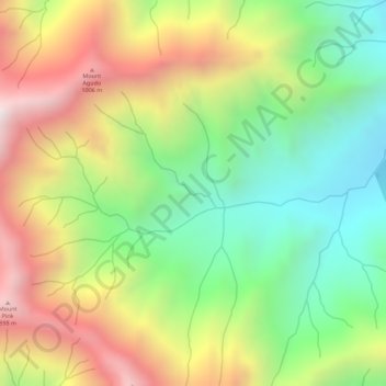 Mount Pink topographic map, elevation, terrain
