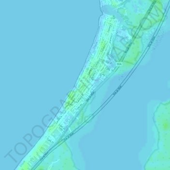 La Boquilla topographic map, elevation, terrain