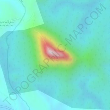 Monte Pascoal topographic map, elevation, terrain