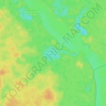 Missão Boa Vista topographic map, elevation, terrain