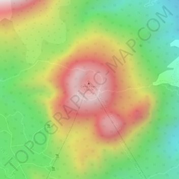 Cerro Chato topographic map, elevation, terrain