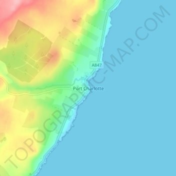 Port Charlotte topographic map, elevation, terrain